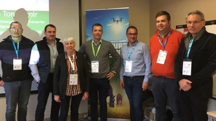 De gauche à droite, lors de la journée Négoce Ton Avenir chez Appro Vert : Benoit Juignet, responsable secteur Ets Maudet, Sébastien Weil et Marie-Michèle Cottebrune de la Draaf de Normandie, Florian Baloche, dirigeant Appro Vert, Didier Launay, Appro Vert, Vincent Bernard, délégué régional Négoce Ouest et Jean-Pascal Maudet, dirigeant des Ets Maudet.